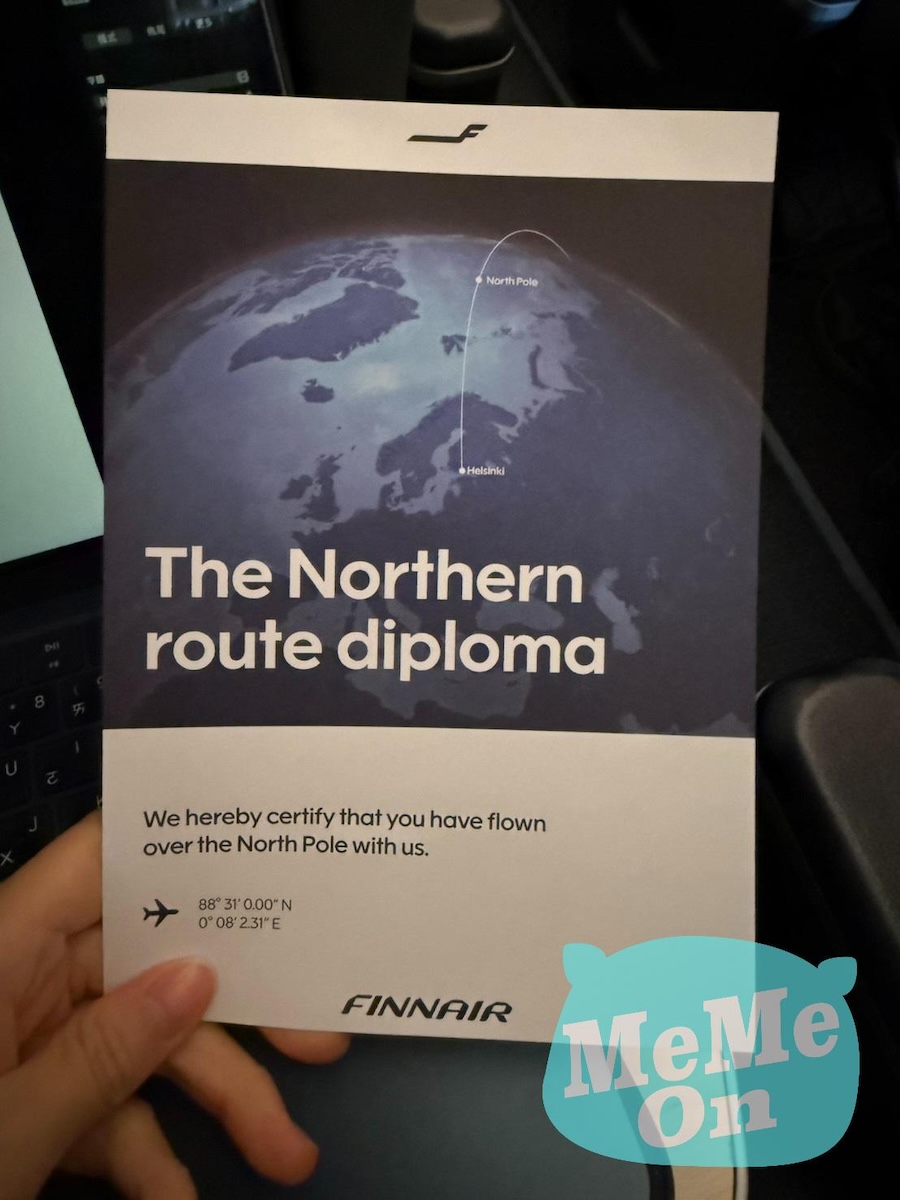 芬蘭航空發放飛越北極圈的證書