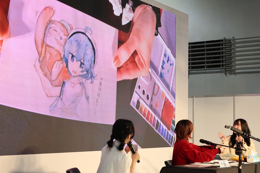 水族館不會跳舞 橙々老師現場作畫