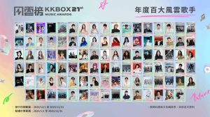 KKBOX 風雲榜年度百大風雲歌手以 2025 年度音樂作品累積聆聽量前 100 名歌手，呈現過去一年最具影響力的聲音